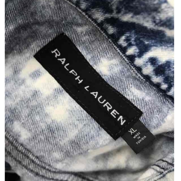 Ralph Lauren Denim Jacket Mens XL Black Label Acid Wash Vintage Jean Jacket EUC - Picture 3 of 4